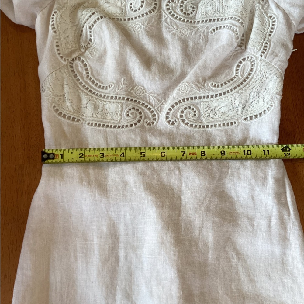 FARM Rio White Eyelet Puff-Sleeve Mini Dress - XS - read description! - Picture 12 of 16